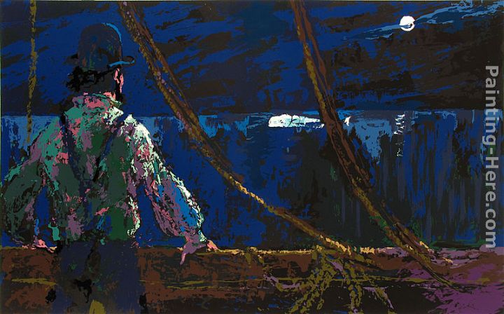Ahab at the Night Watch Moby Dick Suite painting - Leroy Neiman Ahab at the Night Watch Moby Dick Suite art painting